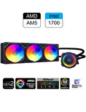 Gametech Hydra Siyah AHD360mm ARGB Cpu Dereceli Sıvı Soğutma