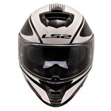LS2 STORM 2 DODGER MAT SİYAH-BEYAZ KASK