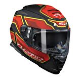 LS2 Storm 2 Foggy Kapalı Kask Mat Siyah-Kırmızı