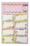 Gıpta-Gırls Ders Programı Okul Etiket 3 Yaprak 16 x 24 cm Çiçek Desenli