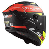 LS2 THUNDER KARBON ATTACK MAT KIRMIZI-NEON SARI KASK