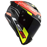 LS2 THUNDER KARBON ATTACK MAT KIRMIZI-NEON SARI KASK