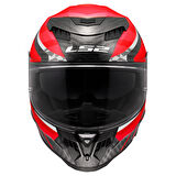 LS2 DRAGON KARBON TRAX KIRMIZI KASK