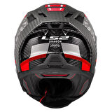 LS2 DRAGON KARBON TRAX KIRMIZI KASK