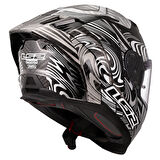 LS2 DRAGON KARBON ENTHUM SİYAH-GRİ KASK