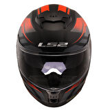 Ls2 Stream 2 Fury Mat Siyah-Gri-Kırmızı Kask 3Xl