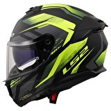 LS2 STREAM 2 FURY MAT SİYAH-GRİ-NEON SARI KAPALI KASK FULL FACE