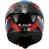 Ls2 stream 2 tinux siyah kırmızı kapalı kask