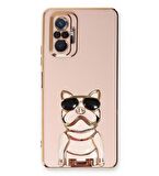Gpack Xiaomi Redmi Note 10 Pro Kılıf Kamera Korumalı Köpek Desenli Standlı Silikon