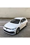 Welly Volkswagen Golf 8 GTI Diecast Metal Araba Model Araba Oyuncak Araba Çek Bırak Araba 12 Cm