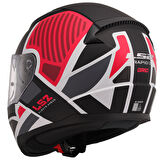Ls2 Rapıd 2 Grıd Mat Beyaz-Kırmızı Kask 3Xl