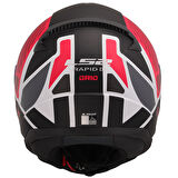 Ls2 Rapıd 2 Grıd Mat Beyaz-Kırmızı Kask 3Xl