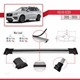 Volvo XC90 II 2015 ve Sonrası ile Uyumlu FLY Model Ara Atkı Tavan Barı Gri 3 Adet