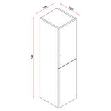 KAREN BANYO ARİN ÇOK AMAÇLI BOY DOLABI BEYAZ MDF