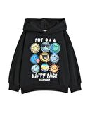 Happy Face Kapüşonlu Çocuk Sweatshirt