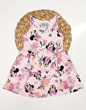 Minnie Kız Çocuk Penye Askılı Elbise