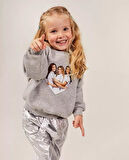 Baskılı Kız Çocuk Sweatshirt