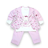 Çicek Desenli Kız Bebek Takım ST08528