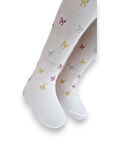 Kelebekli Simli Çocuk Külotlu Çorap - Dore  ST08584  