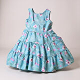 Çiçekli Kız Çocuk Elbise