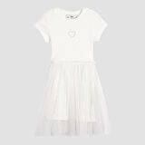 Önü Taşlı Tüllü Kız Çocuk Elbise
