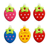 Çilekli Kız Bebek Toka 6 Adet