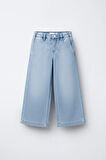 Wide Leg Denim Kız Çocuk Kot Pantolon