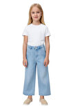 Wide Leg Denim Kız Çocuk Kot Pantolon