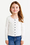 Önü Düğme Detaylı Kız Çocuk Bluz