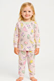 Meyve Desenli Kız Çocuk Pijama Takım