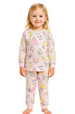 Meyve Desenli Kız Çocuk Pijama Takım