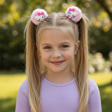 Hello Kity Peluş Lastikli Kız Çocuk Toka Set 2li