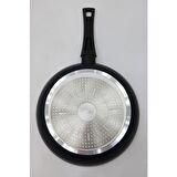 Teflon Tava 2li Set İndüksiyon Tabanlı Lacivert Renk 24+28 CM