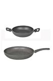 Mehtap Granit Tava Sahan Set 32 cm Tava ve 20 CM Sahan