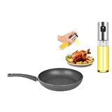 Mehtap 28 cm Granit Tava ve Sprey Yağdanlık