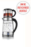 Schafer Cam Çaycı Ve 1000 ML French Press