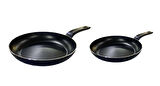 Mehtap Teflon Tava Seti 32 CM Ve  24 CM Petek Desenli 2 MM