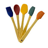 Emaye Sos Tavası Krem Renk 16 CM ve Silikon Spatula Seti