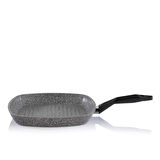 Schafer Granit Grill Tava 28 CM ve Bambu Et Döveceği