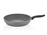 Falez Granit Tava 24 CM Cam Kapaklı