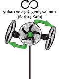 Altabi Vantilatör Sanayi Tipi Ayaklı Vantilatör Sarhoş Kafalı 4 Yönlü Salınım