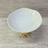 Porselen Ayaklı Bol Kase Gold Ayaklı 20 CM