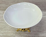 Porselen Ayaklı Bol Kase Gold Ayaklı 25 CM