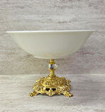Porselen Ayaklı Bol Kase Gold Ayaklı 23 CM