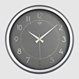 Dekoratif Duvar Saati Füme Gri 36 CM