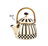 Prime Cream Emaye Bitki Çayı Demliği