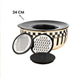 Prime Cream 5 Parça Rendeli Saklama ve Karıştırma Kabı – 24 CM