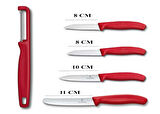 Victorinox Kırmızı Tırtıklı Bıçak ve Domates Soyacağı Seti 5 Li