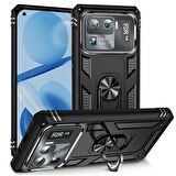 Gpack Xiaomi Mi 11 Ultra Kılıf Vega Tank Standlı Yüzüklü Mıknatıslı