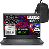 Dell Gaming G15 5530 Intel Core I7 13650HX 32GB DDR5 1TB SSD RTX4050 Windows 11 Pro 15.6" Fhd 165Hz Taşınabilir Bilgisayar G155530010WP05 + Zetta Çanta